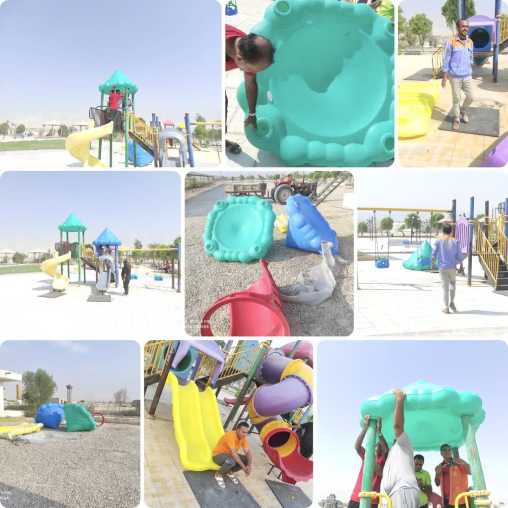 خرید و نصب وسایل بازی پلی اتیلن در بوستان شهر لمزان