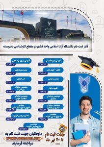ثبت نام و انتخاب رشته پذیرش دانشجو مقطع کارشناسی ناپیوسته مهرماه ۱۴۰۳ دانشگاه آزاد اسلامی